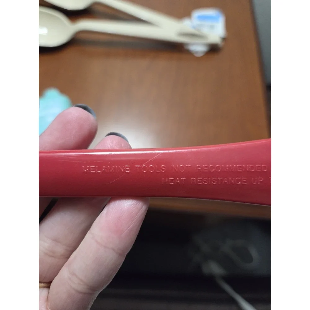 Melamine Red Hutzler Nylon Straining Spoon Heat Resistant‎